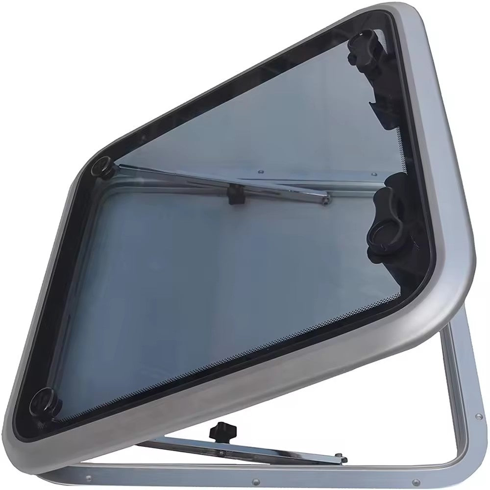 22.6“x22.6"(575*575)Boat Accessories Aluminum Boat Hatch Porthole Window Tempered Glass Side Marine Windows